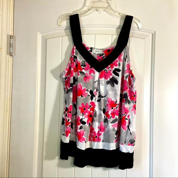 Layla -Floral Tank Top Blouse Sz small - Picture 1 of 3